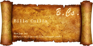 Bille Csilla névjegykártya