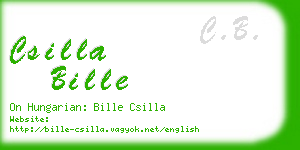 csilla bille business card